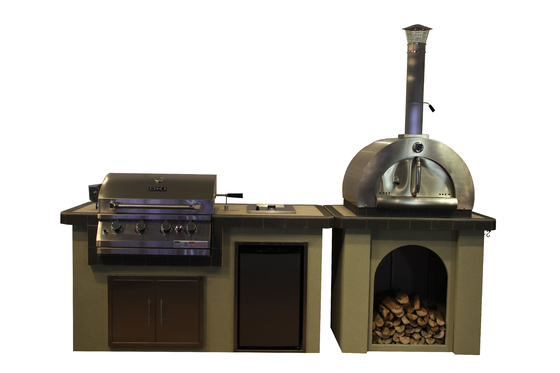 Islands AGA Paslanmaz Çelik Odun Ateşli Pizza Fırını Çelik Odun Ateşli Pizza Fırını