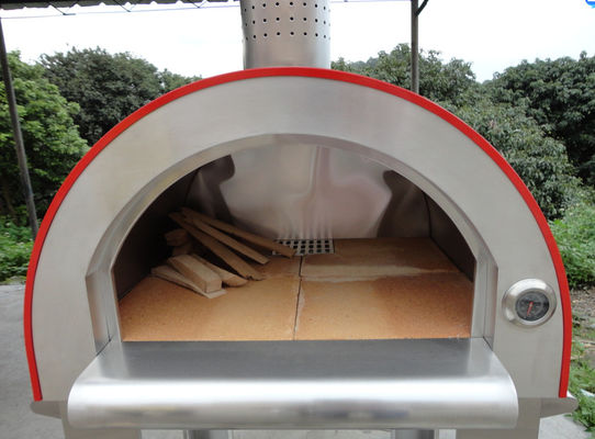Otomatik Çakma Odunlu Paslanmaz Pizza Fırını Büyük Yemek Yüzeyi