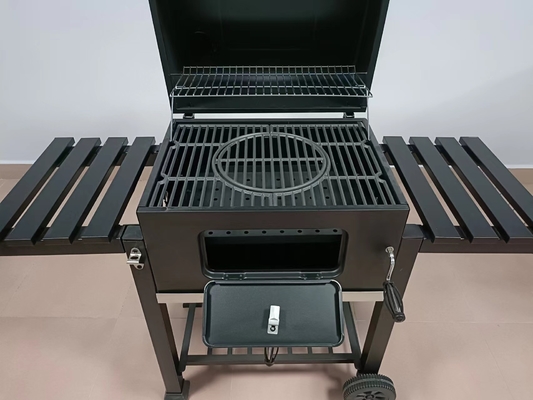 40kg Ağırlık Kömür Barbekü Izgarası 23.7 İnç Tekerlekli Taşınabilir Kamp Izgarası