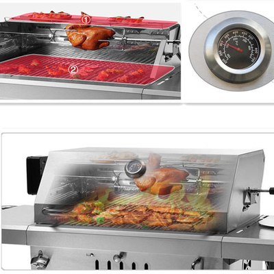 Ağır Hizmet AGA 201ss Gazlı Barbekü Izgara 650MM Kitchenaid Barbekü Dahili
