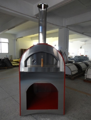 840mm Paslanmaz Çelik Ahşap Pizza Fırını 201ss Çelik Odun Fırını