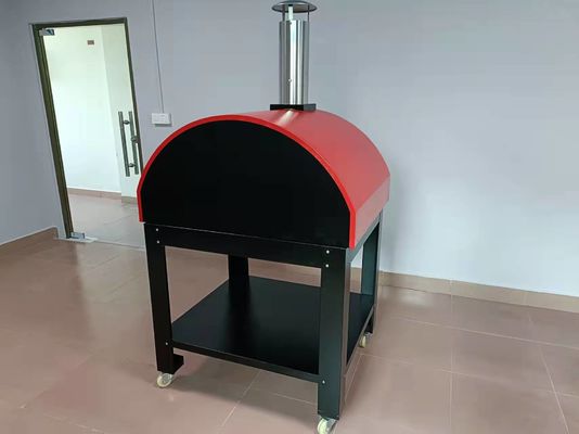 CE Paslanmaz Çelik Ahşap Pizza Fırını 30mm Kalınlığında Paslanmaz Çelik Ahşap Fırın