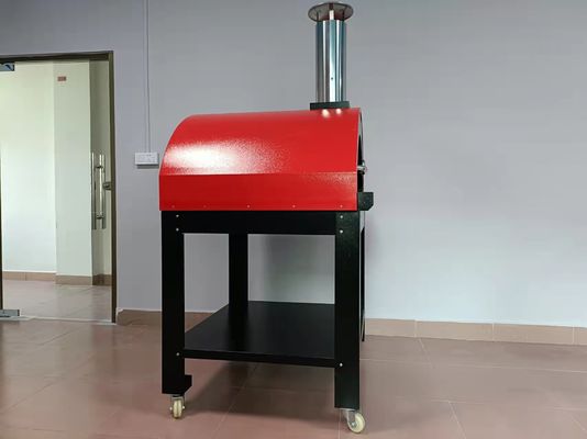 Tuğla Paslanmaz Çelik Odun Ateşli Pizza Fırını Makinesi Dış Mekan