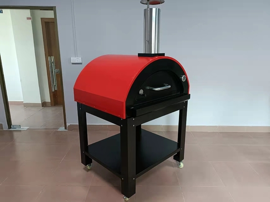 Paslanmaz Çelik Odun Ateşli Pizza Fırını AGA Tuğla Ahşap Pizza Fırını