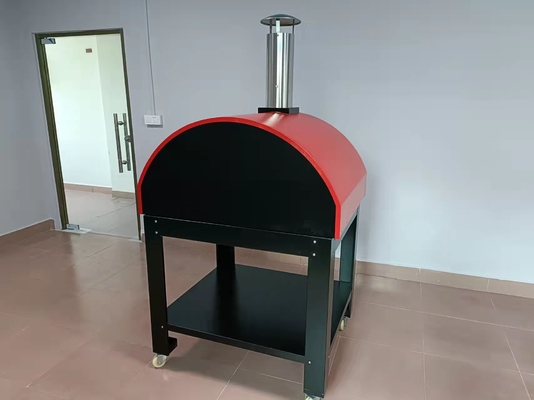 Paslanmaz Çelik Odun Ateşli Pizza Fırını AGA Tuğla Ahşap Pizza Fırını