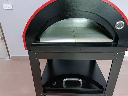 950mm Mobil Odun Ateşli Pizza Fırını 201S Paslanmaz Çelik Ahşap Fırın