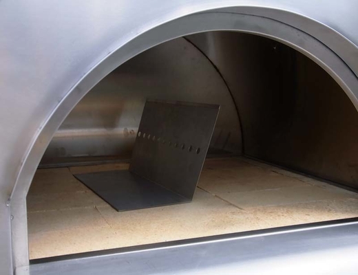 Dayanıklı Yanan Paslanmaz Çelik Odun Ateşli Pizza Fırını 750mm