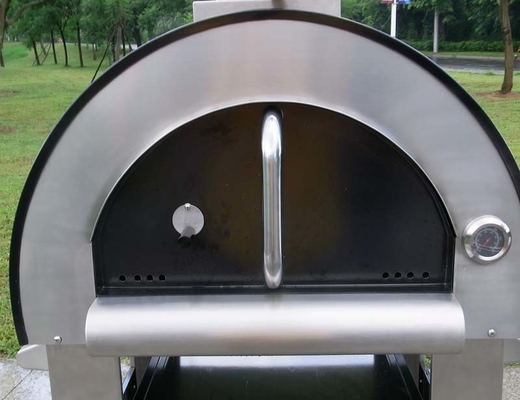 Dayanıklı Yanan Paslanmaz Çelik Odun Ateşli Pizza Fırını 750mm