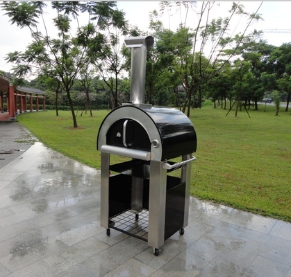 Dayanıklı Yanan Paslanmaz Çelik Odun Ateşli Pizza Fırını 750mm