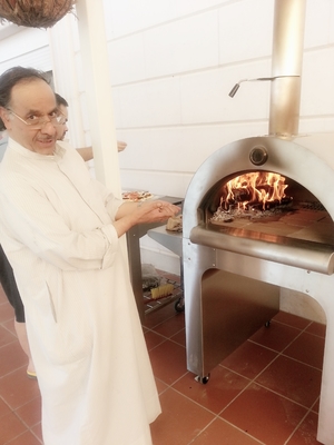 4 Tekerlekli Paslanmaz Çelik Pizza Fırını Dış Mekan 900mm Odun Ateşli Pizza Fırını