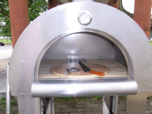 830mm 720mm Paslanmaz Çelik Ateşleme Arabalı Pizza Fırını