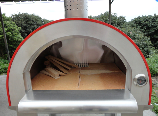 Paslanmaz Çelik Odun Ateşli Pizza Fırını
