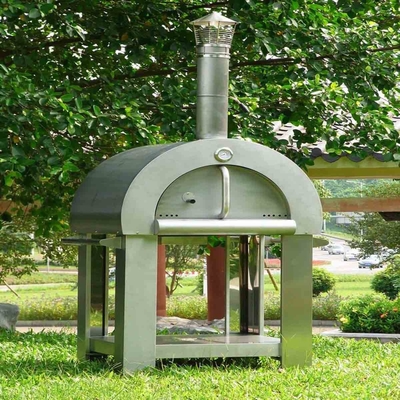 Dayanıklı Yanan Paslanmaz Çelik Odun Ateşinde Pizza Fırını 750mm